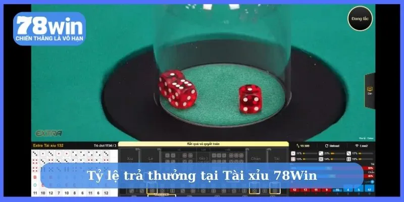 Tỷ lệ trả thưởng cao nhất của tài xỉu 78Win là 1 ăn 150